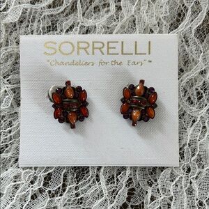Sorrelli Orange and Purple Gemstone Earrings